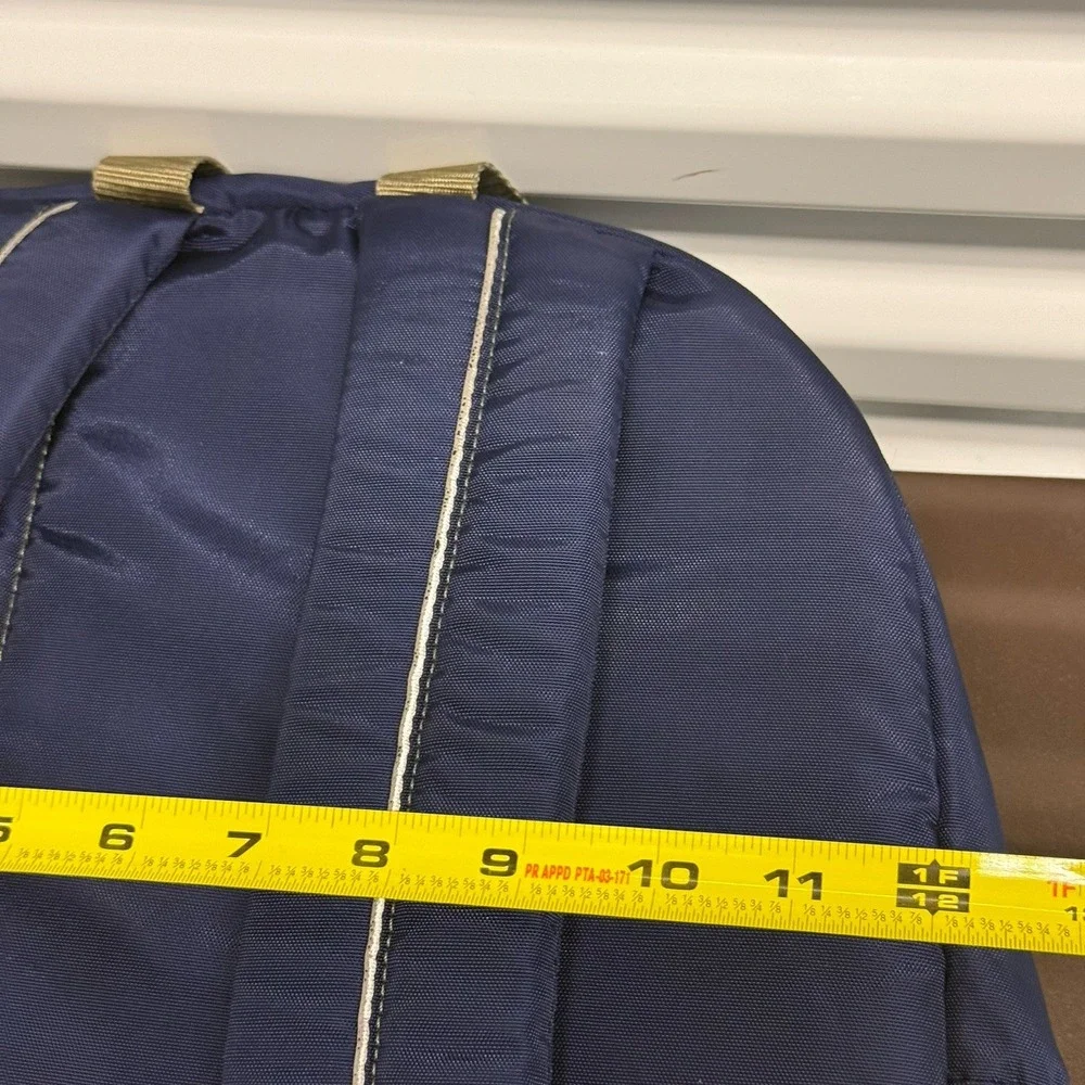 Y2K L.L. Bean Backpack Dinosaur Travel Book Gym Reflective Embroidered Blue Rare